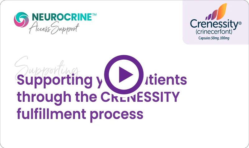 Partnering with PANTHERx Rare for CRENESSITY fulfillment